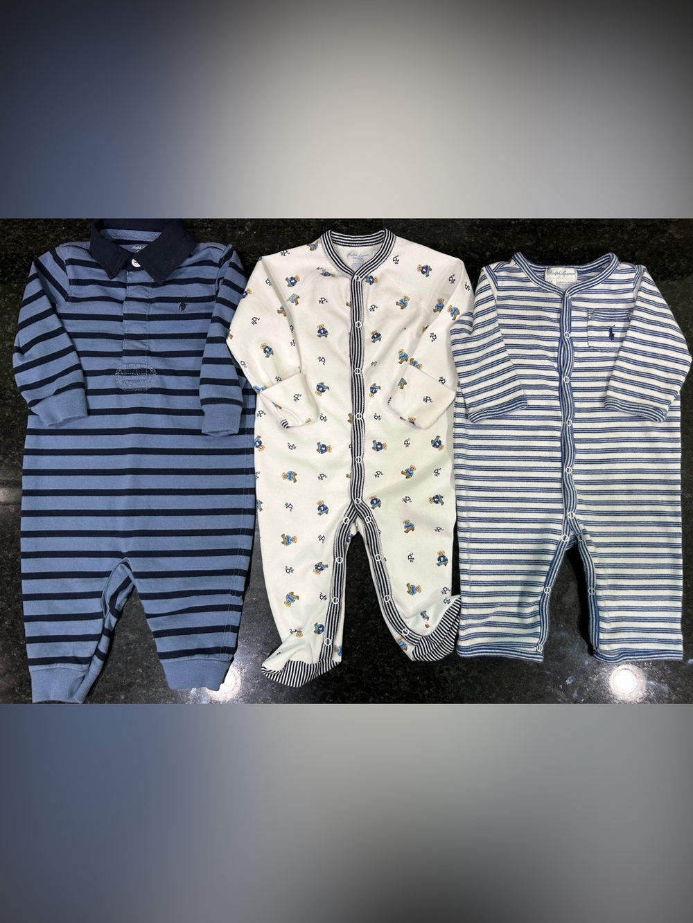 Lot of three Ralph Lauren Infant 6 month Sleepers (H-31)